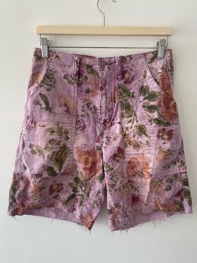 PILCRO Floral Cutoff Shorts Size 27